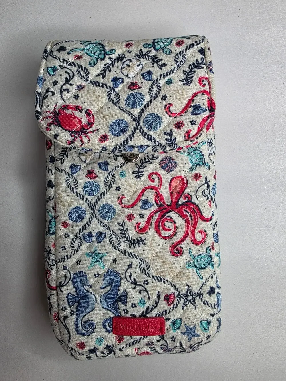 Vera Bradley Quilted Nautical Sea Life Case Pouch Snap Closure.Marinecore.